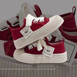 Women Canvas Shoes Soft Sole Lace Up Sneakers