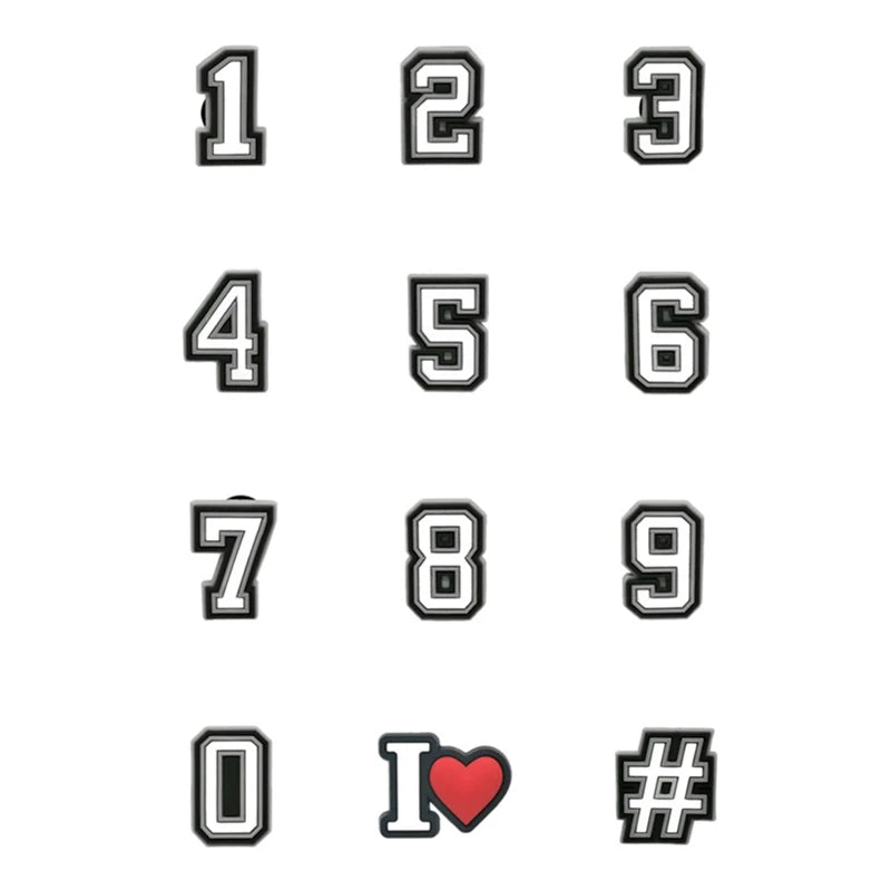 Women Number Shoe Charms Crocs Accessories