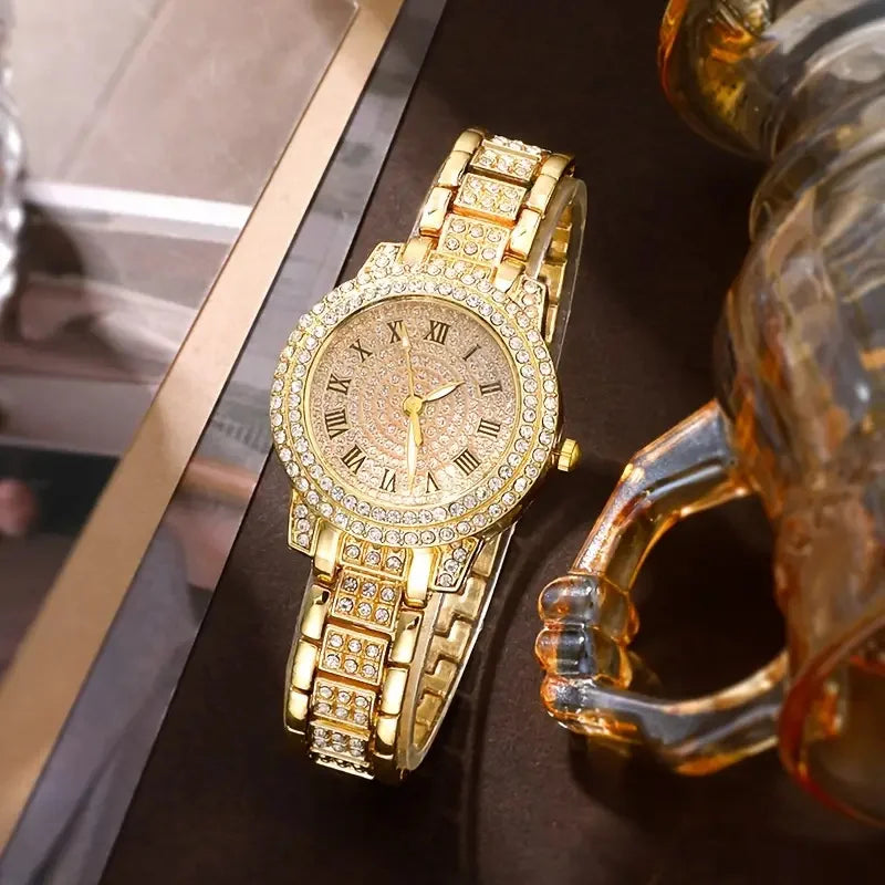Royal Diamond Bracelet Watch Set