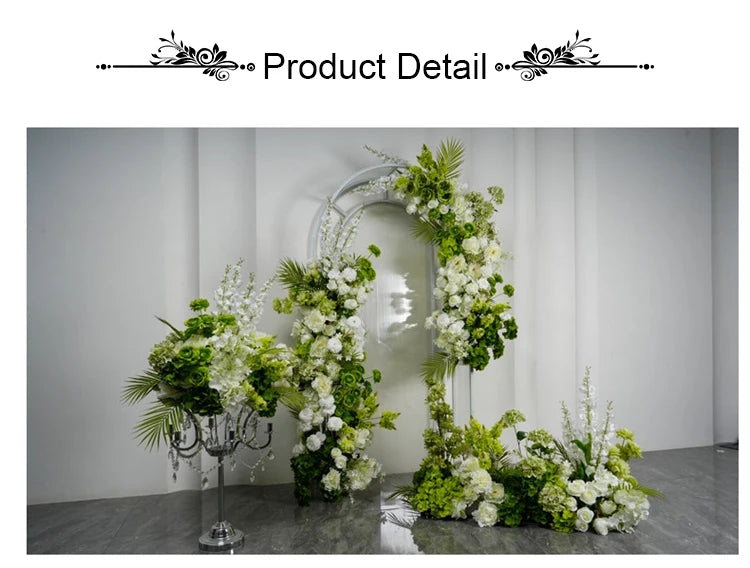 White Green Floral Arrangement Decor