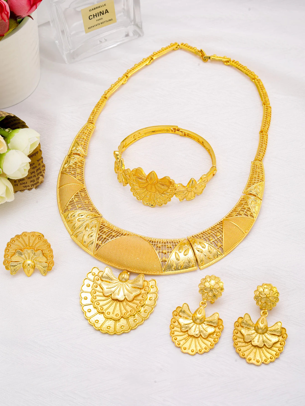 Dubai 24K Gold Plated Jewelry Set