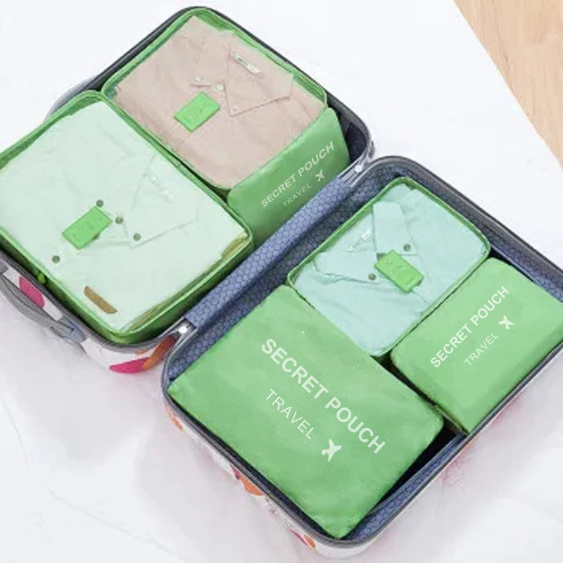 6-Piece Oxford Travel Organizer Set – Packing Cubes