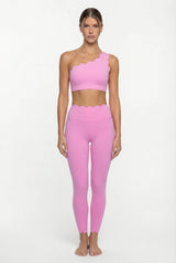 Blush One-Shoulder Yoga Set
