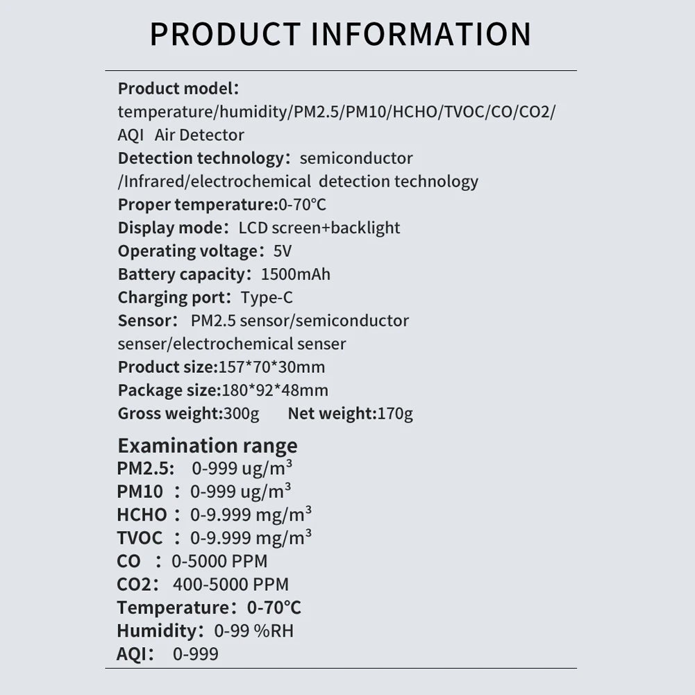 9-in-1 Air Quality Monitor