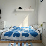 England Blue Sofa Blanket