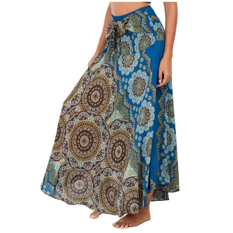 Women Vintage Plaid Button Midi Skirt