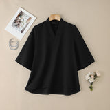 Kyoto Cross V-Neck Tunic Blouse