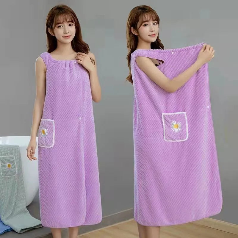 Wearable Bath Towel Wrap