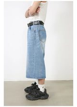FadeMid™ – Black Retro Loose Shorts (High Waist, Y2K Mid-Length)