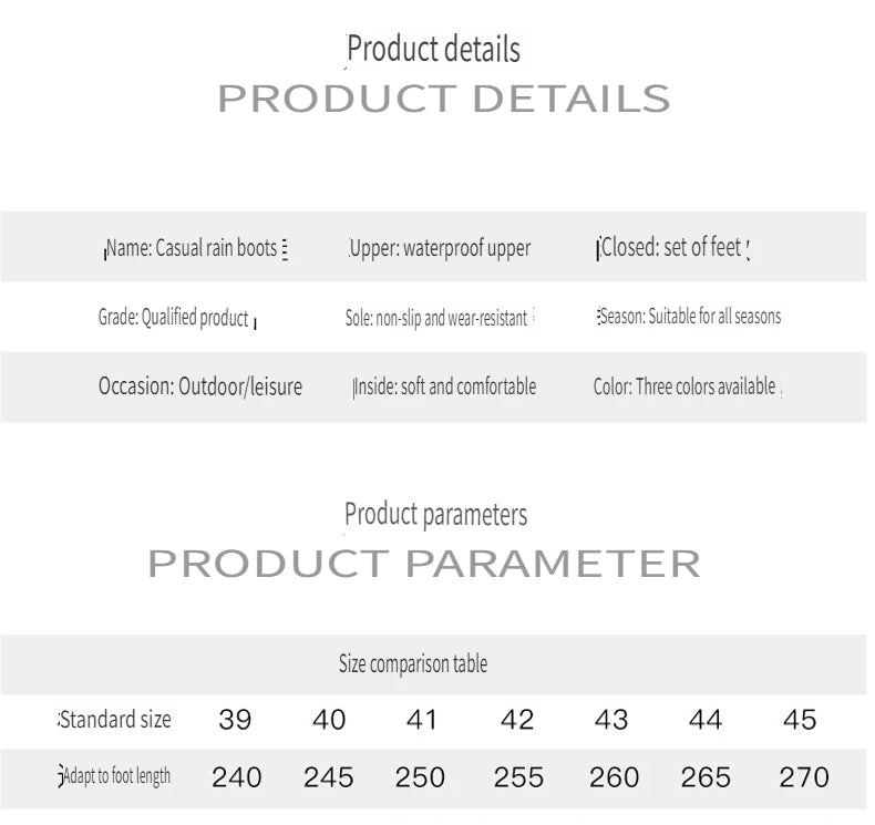 Men’s Summer Kitchen & Safety Rain Shoes