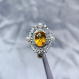 S925 Sterling Silver Luxury Crystal Ring