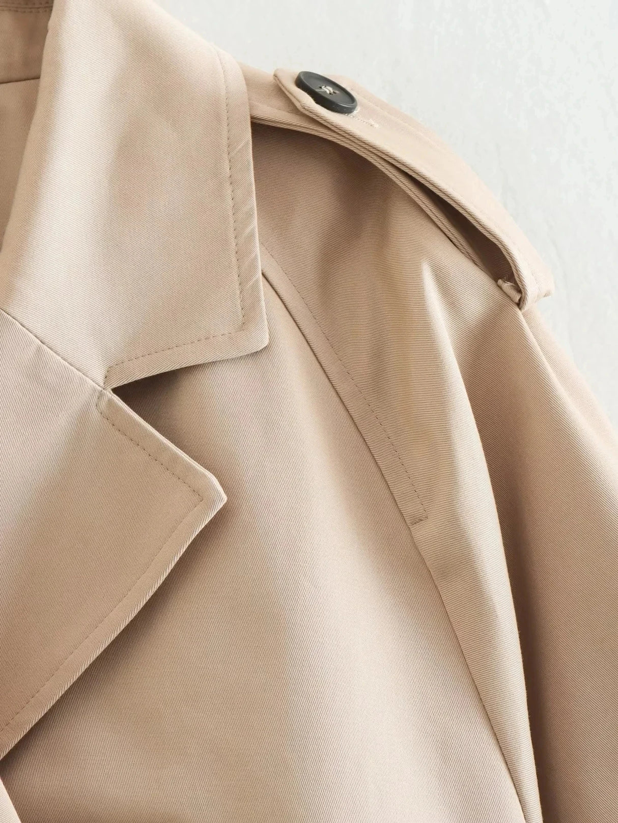 Vintage Cropped Belted Double Breasted Jacket
