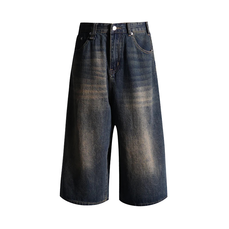 OverEase™ – Vintage Oversize Denim Shorts 2025 (Wide Leg, Relaxed & Throwback Inspired)
