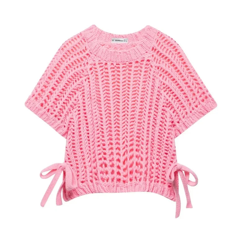 Women's Side Bow Knitted Pullover