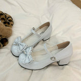Lolita Round Toe Pumps – Cute Bow Midi Heels 2025