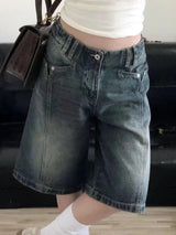WideRush™ – Baggy Korean Jorts (Y2K Oversized Casual Shorts)
