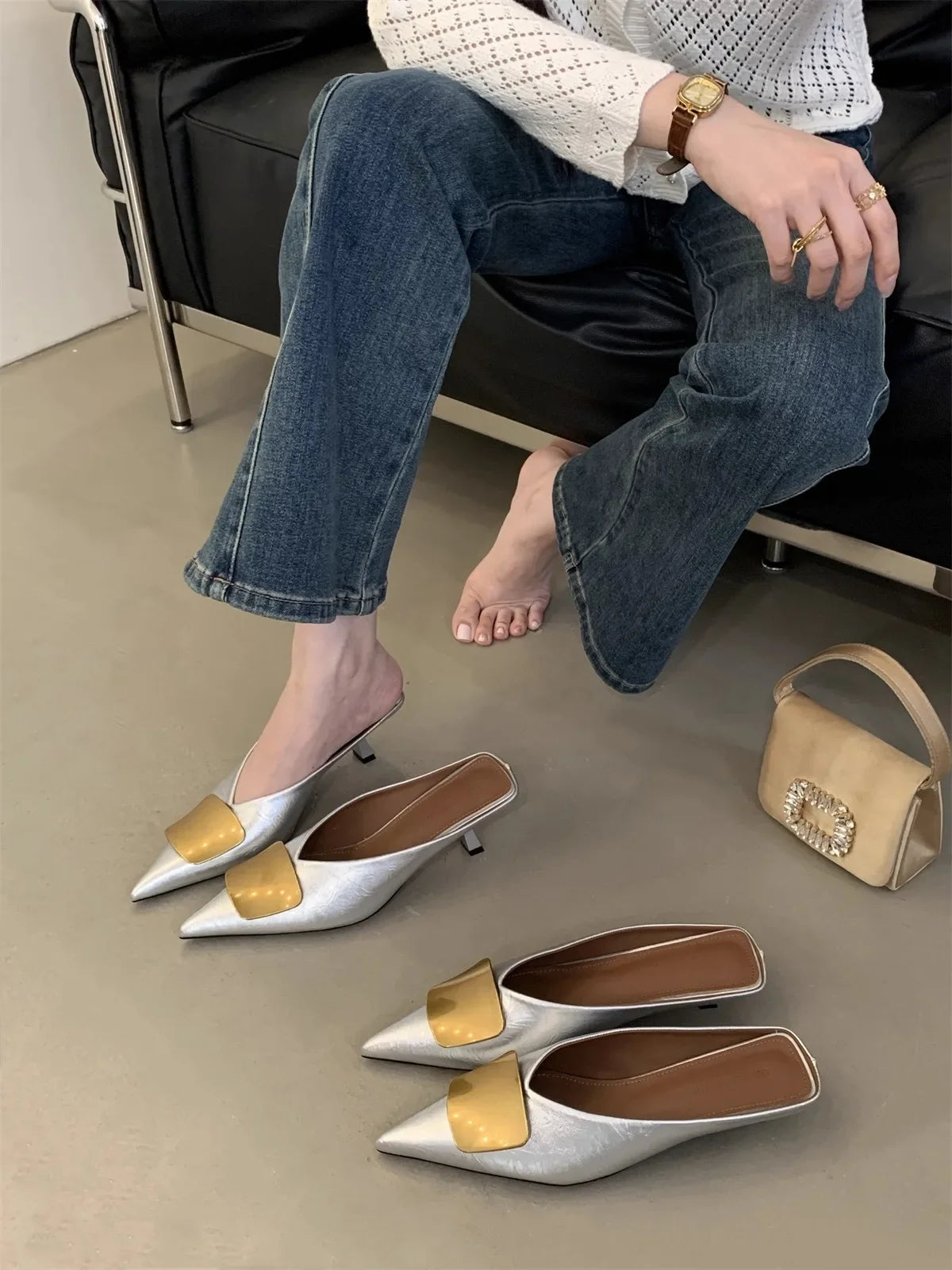 Women’s Luxury Heeled Mules