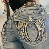 Miss Me Y2K Rhinestone Wide Jeans