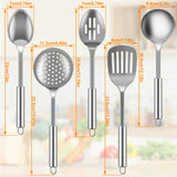 5-Piece Heavy-Duty Stainless Steel Utensil Set