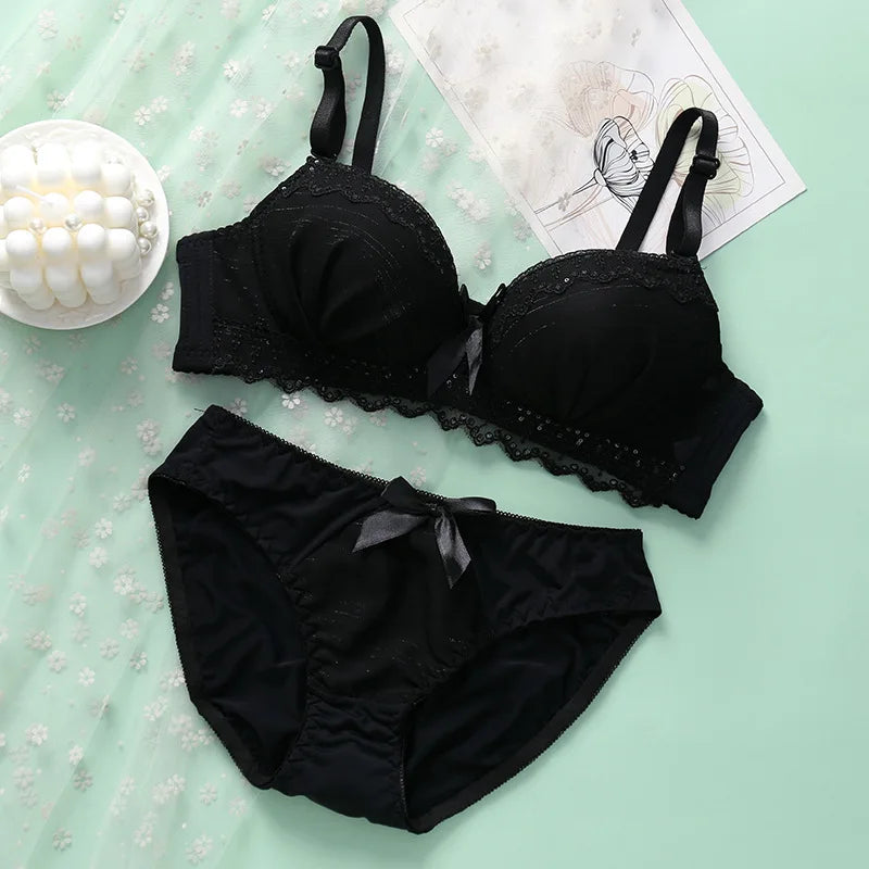 Women Lace Push Up Lingerie Set