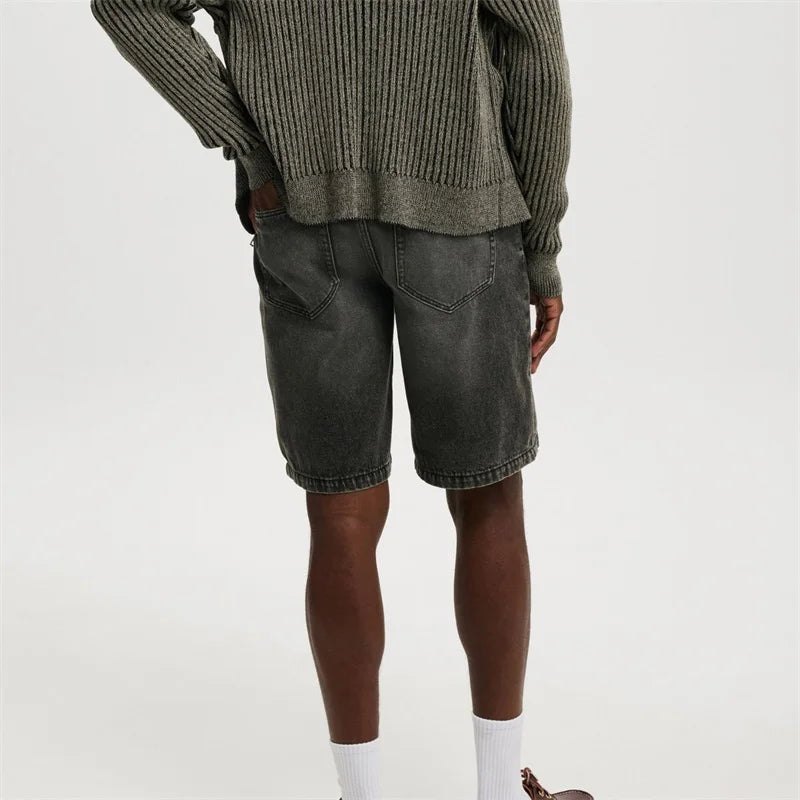 Men Vintage Denim Shorts