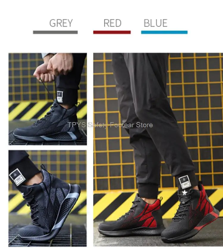 Men High Top Indestructible Safety Boots
