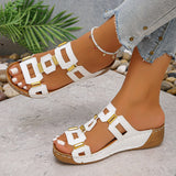 Thick-Soled Wedge Slippers – Large Size 2025