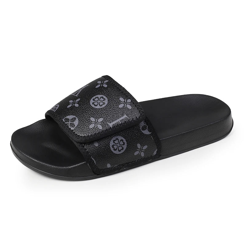 Men Genuine Leather Summer Sandals Slippers