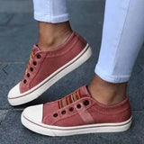 Women Canvas Shoes Slip On Thick Sole Loafers