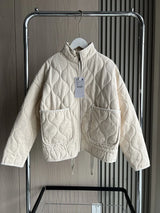 Vintage Quilted High Collar Women's Jacket