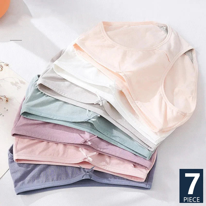 سراويل داخلية نسائية قطنية بفيونكة (7 قطع)