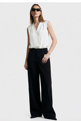 Amii Sleeveless Chiffon Office Blouse