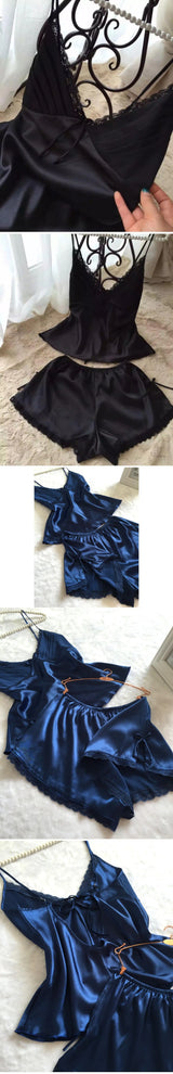Curvy Luxe Satin Pajama Set