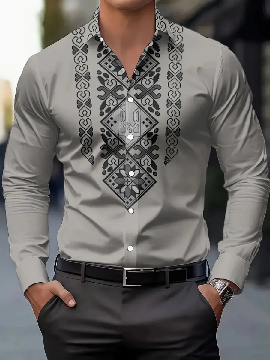 Men Hawaiian Print Shirt
