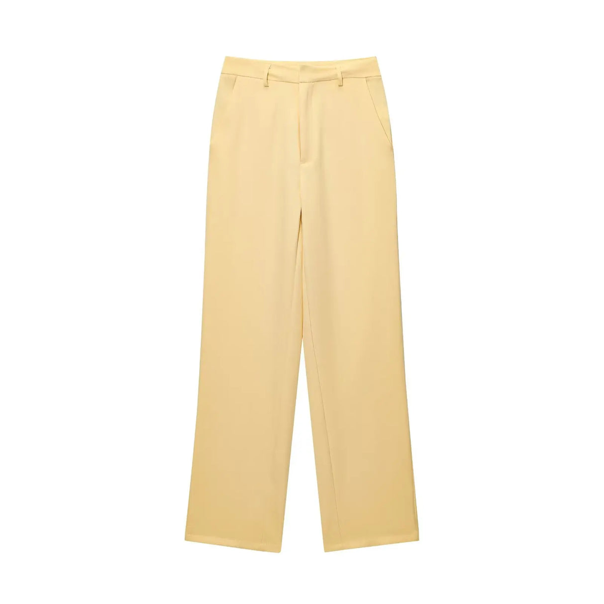 Lapel Zip Wide Leg Pant Set