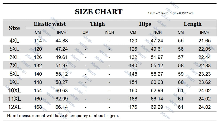 Men's Plus Size 12XL Shorts – Summer Casual