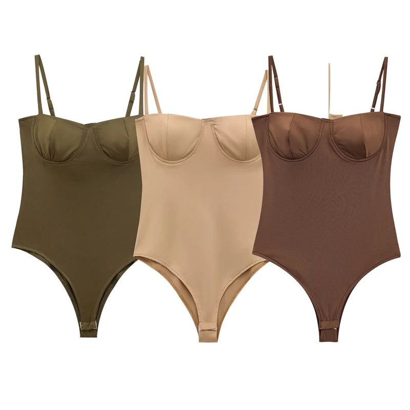 Satin Camisole Bodysuit Women – Backless Lingerie