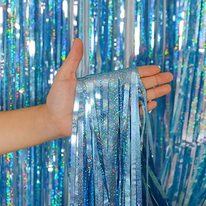 Foil Tinsel Fringe Curtain Backdrop