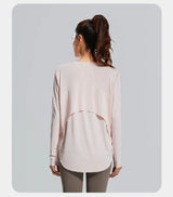 Women Loose Fit Yoga Cover Up Shirt