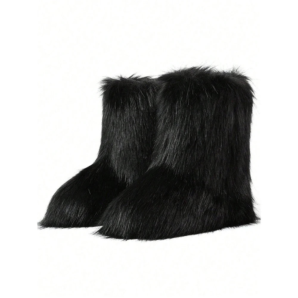 Y2K Fur Snow Boots