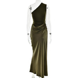 Luxe One-Shoulder Satin Gown