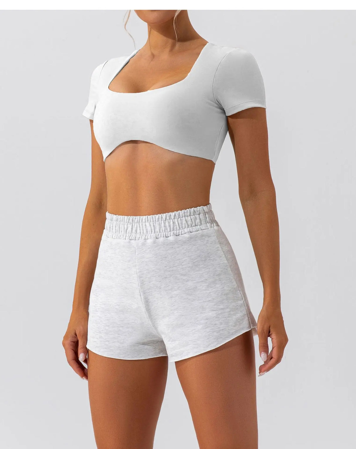 Women Crop Fit Yoga Tee