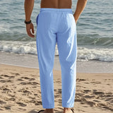 Men Cotton Linen Straight Pants