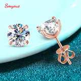 925 Sterling Silver Moissanite Stud Earrings