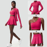 Women 3PCS Fitness Tennis Skirt Set
