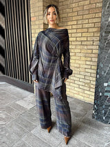 Women's Plaid 2 Piece Set