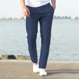 Men’s Solid Linen Trousers