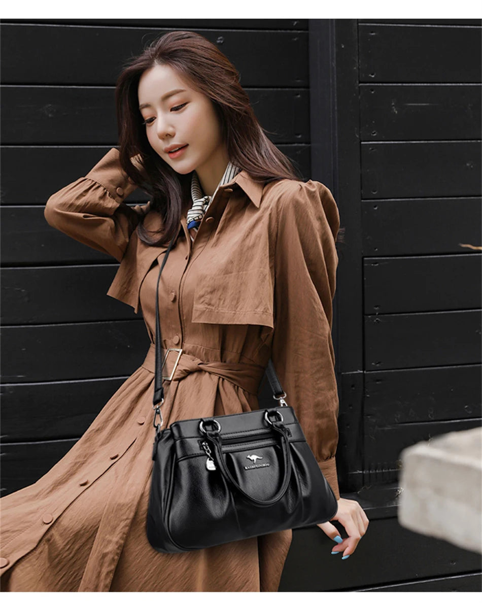 Triple Compartment Tote Bag