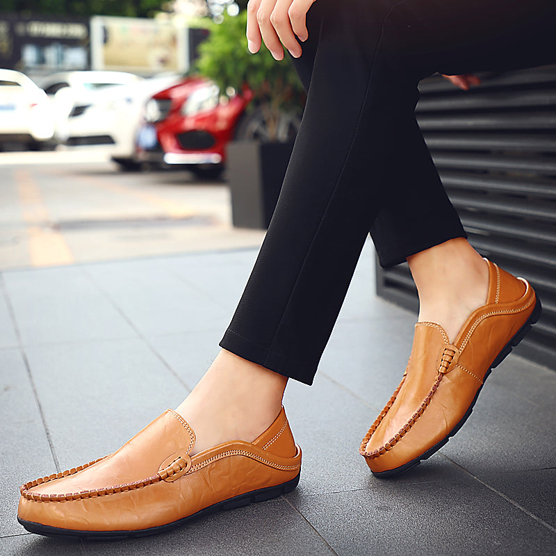 Men Italian Style Leather Moccasins