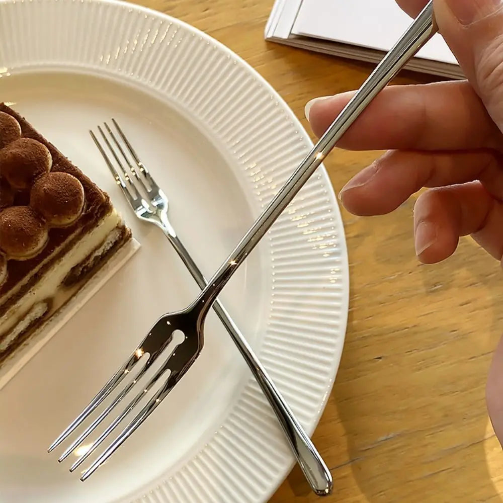 Stainless Steel Long Handle Dessert Forks